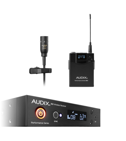 R61 TRUE DIVERSITY RECEIVER WITH B60 BODYPACK TRANSMITTER & ADX10 LAVALIER MICROPHONE