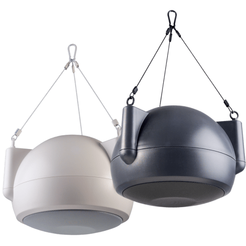 ORBIT PENDANT SPEAKER, WIDE 140° COVERAGE, 100W@ 16OHMS, 32W@ 70V/100V,OFF-WHITE(TEXTURED,PAINTABLE)