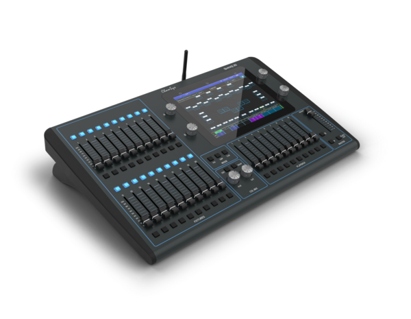 CHAMSYS QUICKQ 20 CONSOLE
- 2 UNIVERSES
VIA DIRECT DMX512 OUT OR ETHERNET
/CONSOLE WITH TOUCHSCREEN