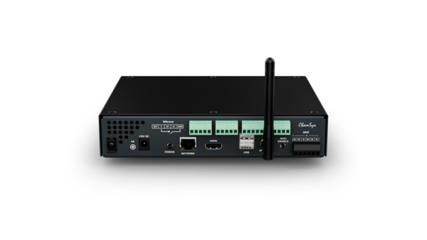 CHAMSYS QUICKQ DIN, UP TO 4 UNIVERSE CONTROL VIA ART-NET OR SACN, BUILT IN WI-FI