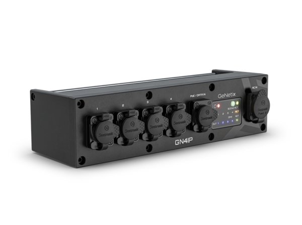 4-PORT IP RATED NODE, IP65 RATED, MAINS OR POE POWERED, M12 THREADED INSERT