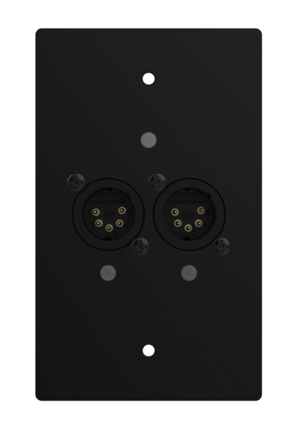 US 2 PORT WALL MOUNT NODE DMX IN PORTS (MALE)