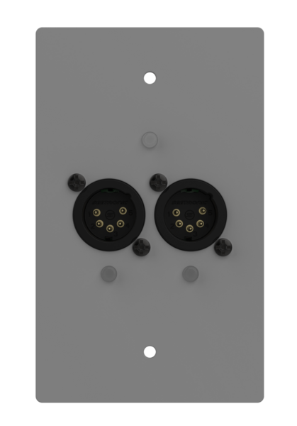 US 2 PORT WALL MOUNT NODE DMX IN PORTS (MALE)