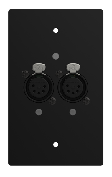 US 2 PORT WALL MOUNT NODE DMX IN PORTS (FEMALE)