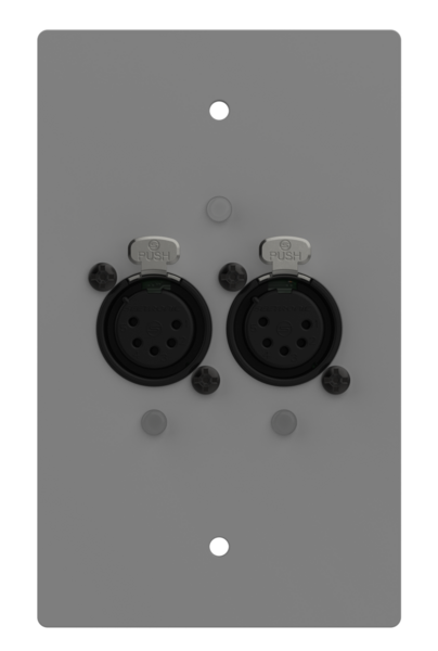 US 2 PORT WALL MOUNT NODE DMX IN PORTS (FEMALE)