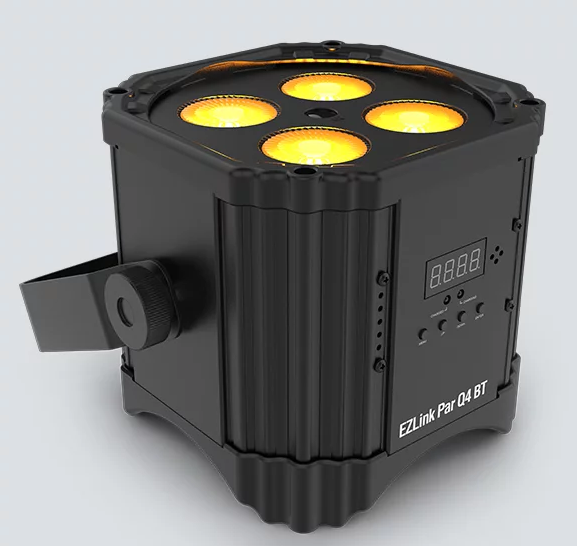 EZLINK PAR Q4BT 100% WIRELESS QUAD-COLOR (RGBA) LED PAR FIXTURE -BATTERY POWERED W/BLUETOOTH(BT AIR)
