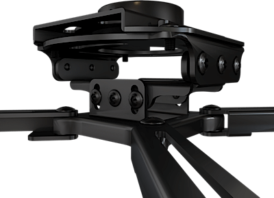 UNIVERSAL MOUNT FOR PROJECTORS, LOW PROFILE, 12 ADJUSTMENT POINTS, WEIGHT CAPACTIY 70LB, BLACK