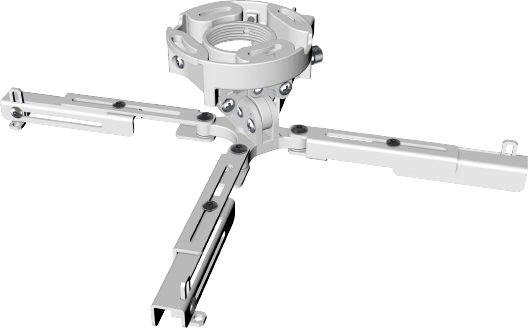 WHITE UNIVERSAL MOUNT FOR PROJECTORS UP TO 70LBS WITH PITCH & YAW ADJUSTMENTS / QUCIK RELEASE