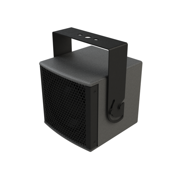 ULTRA COMPACT 6” COAXIAL LOUDSPEAKER, 100° CONICAL COVERAGE, INCLUDES U-BRACKET / BLACK