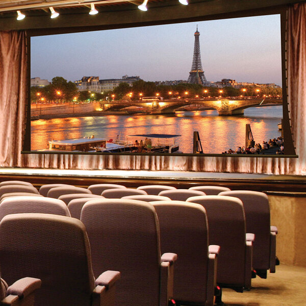 PARAGON V ELECTRIC PROJECTION SCREEN, 270"D, 133"H  X 236"W, HDTV 16:9, MATT WHITE XT1000V, 110V