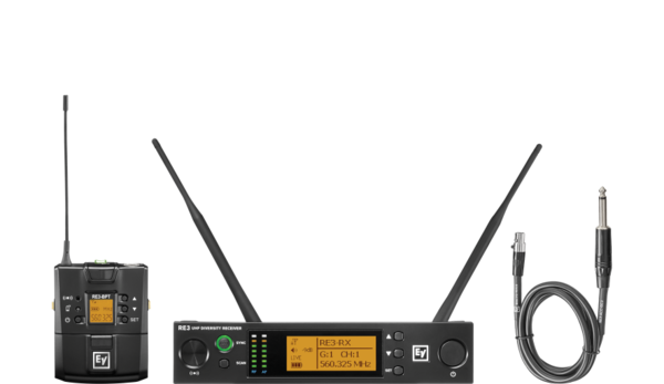 UHF BODYPACK INSTRUMENT WIRELESS SET FEATURING THE GC3 INSTRUMENT CABLE, 653-663MHZ