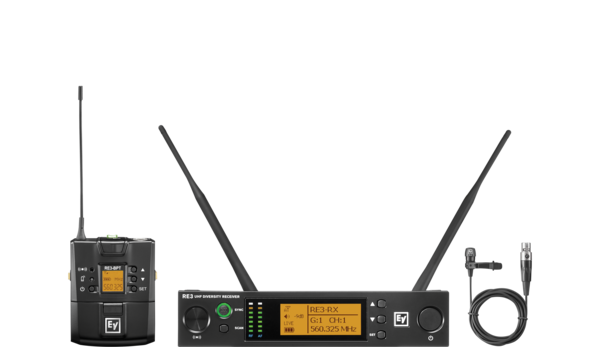 UHF WIRELESS BODYPACK SET FEATURING CL3 CARDIOID LAPEL MICROPHONE 653-663MHZ