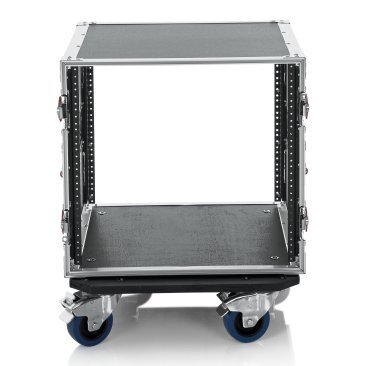 ATA WOOD FLIGHT RACK CASE; 14U; 17" DEEP; W/ CASTERS