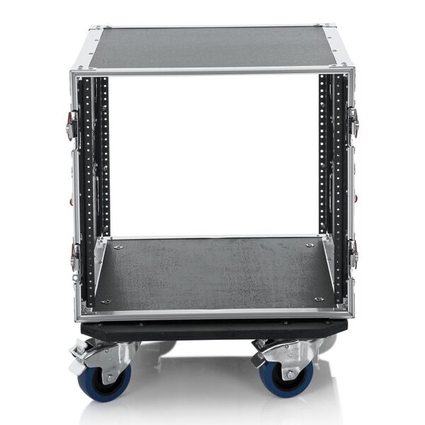 ATA WOOD FLIGHT RACK CASE / STANDARD ROAD RACK ; 10U; 17" DEEP; WITH CASTERS