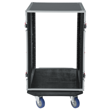 ATA WOOD FLIGHT RACK CASE; 16RU; 24" DEEP; W/ CASTERS
