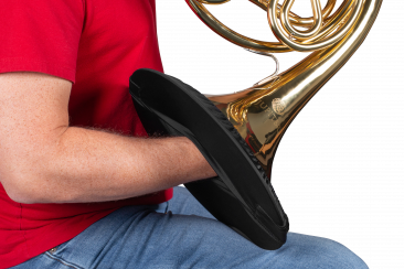WIND INSTRUMENT DOUBLE-LAYER BELL COVER WITH HAND ACCESS FOR FRENCH HORN BELL
