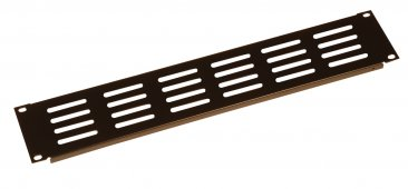 GATOR RACKWORKS SLOTTED PANEL; ELONGATED VENT HOLES; 1.2MM; FLANGED FOR RIGIDITY; 2U