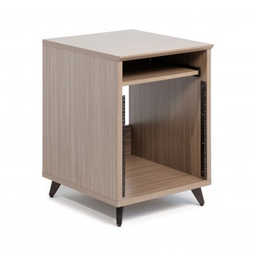 ELITE FURNITURE SERIES 10U STUDIO RACK TABLE IN DRIFTWOOD GREY FINISH / SHIPS FLAT PACKED