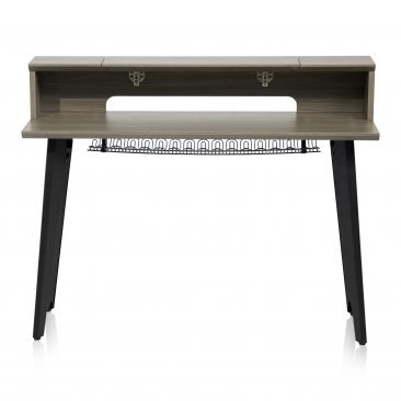 ELITE FURNITURE SERIES 61-NOTE KEYBOARD TABLE IN DRIFTWOOD GREY FINISH