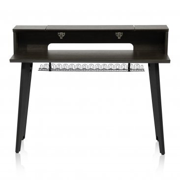 ELITE FURNITURE SERIES 61-NOTE KEYBOARD TABLE IN DARK WALNUT FINISH