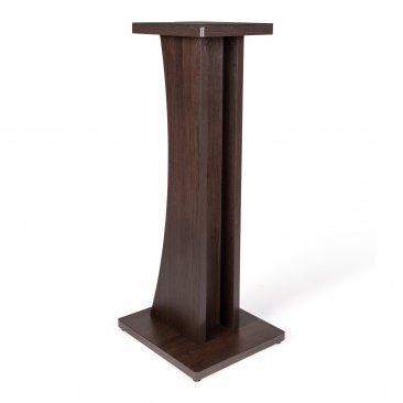 PAIR OF FRAMEWORKS ELITE SERIES FLOOR-STANDING STUDIO MONITOR SPEAKER STANDS IN DARK WALNUT BROWN