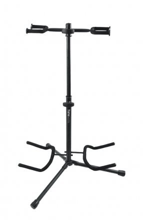 FRAMEWORKS DOUBLE GUITAR STAND WITH HEAVY DUTY TUBING AND INSTRUMENT FINISH FRIENDLY RUBBER PADDING