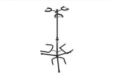 FRAMEWORKS TRIPLE GUITAR STAND WITH HEAVY DUTY TUBING AND INSTRUMENT FINISH FRIENDLY RUBBER PADDING