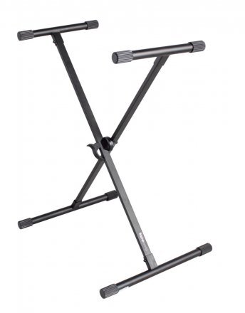 FRAMEWORKS ADJUSTABLE "X" STYLE KEYBOARD STAND WITH RUBBERIZED LEVELING FOOT