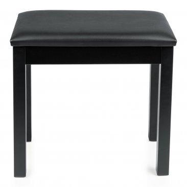 DELUXE WOODEN KEYBOARD & PIANO BENCH WITH FLIP-UP STORAGE COMPARTMENT – BLACK COLOR