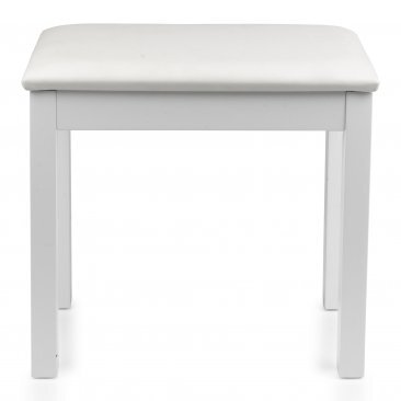 TRADITIONAL WOODEN KEYBOARD & PIANO BENCH IN WHITE