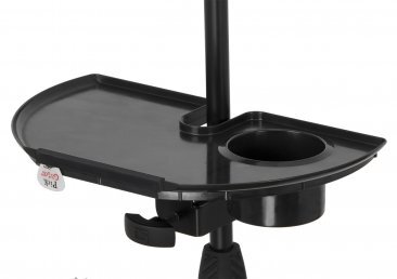 GATOR FRAMEWORKS MICROPONE STAND ACCESSORY TRAY WITH DRINK HOLDER AND GUITAR PICK TAB