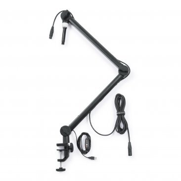 PROFESSIONAL DESKTOP BROADCAST/PODCAST MICROPHONE BOOM STAND WITH ON-AIR INDICATOR LIGHT