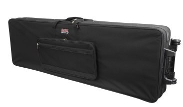 RIGID LIGHTWEIGHT CASE W/ WHEELS FOR EXTRA LONG 88 NOTE KEYBOARDS