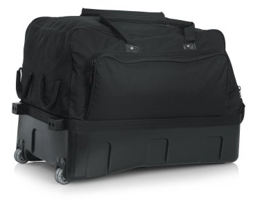 SPEAKER BAG W/ REINFORCED MOLDED BOTTOM, IN-LINE WHEELS, & PULL-OUT HANDLE; FITS EV ZLX, ETC