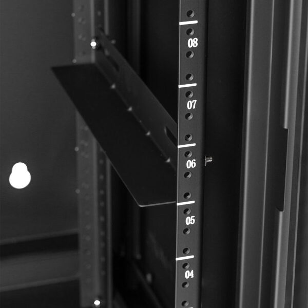 9RU GATOR RACKWORKS HINGED WALL MOUNTED RACK; 21" DEEP; WITH VENTED GLASS FRONT DOOR