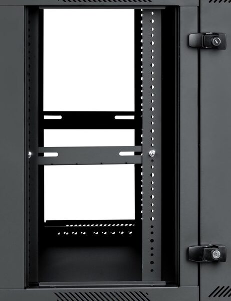 9RU GATOR RACKWORKS HINGED WALL MOUNTED RACK; 21" DEEP; WITH VENTED GLASS FRONT DOOR