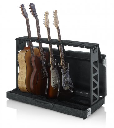 COMPACT RACK STYLE SIX (6) GUITAR STAND THAT FOLDS INTO CASE