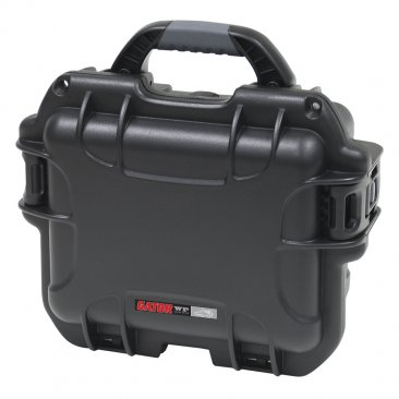 BLACK WATERPROOF INJECTION MOLDED CASE WITH INTERIOR DIMENSIONS OF 9.4" X 7.4" X 5.5" .