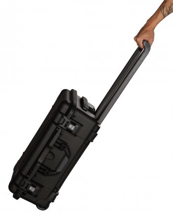 WATERPROOF INJECTION MOLDED CASE, PULLOUT HANDLE, INLINE WHEELS, INTERNAL DICED FOAM - 20 X 11 X 7