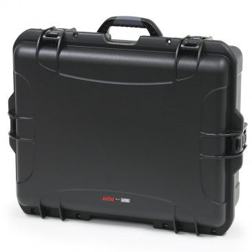BLACK WATERPROOF INJECTION MOLDED CASE WITH INTERIOR DIMENSIONS OF 22" X 17" X 8.2". NO FOAM