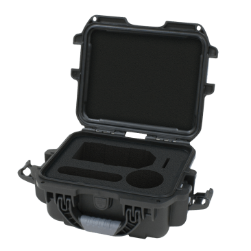 BLACK WATERPROOF INJECTION MOLDED CASE WITH FOAM INSERT CUSTOM FIT FOAM TO FIT ZOOM H4N HAND
