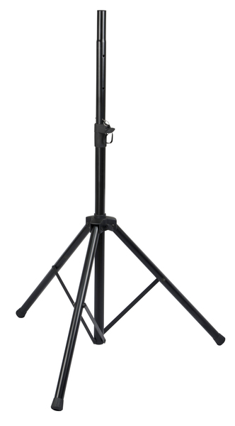 ROK-IT TRIPOD BASE SINGLE SPEAKER STAND WITH ADJUSTABLE HEIGHT TWIST KNOB, SAFETY PINS & RUBBER FEET