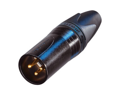 NEUTRIK CONNECTOR, XLR3M (BLACK/GOLD)