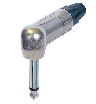 NEUTRIK CONNECTOR, RIGHT-ANGLE 1/4 IN TS