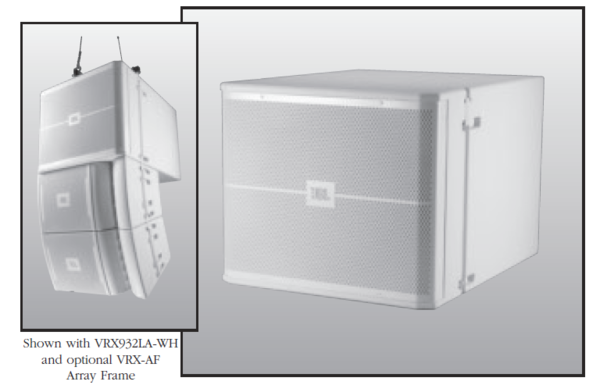 18” COMPACT, HIGH POWER, FLYING SUBWOOFER; 2268H DIFFERENTIAL DRIVE; INTEGRAL FLYING HARDWARE-WHITE