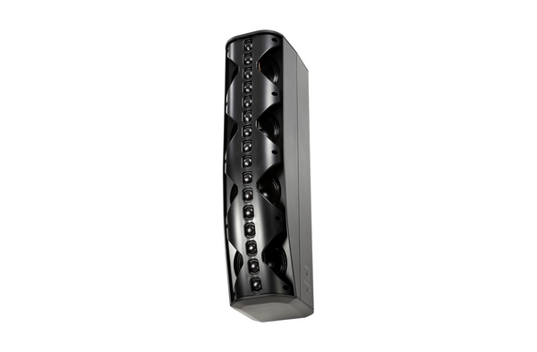 70 CM J-SHAPED COAXIAL LINE ARRAY WITH 16 X 1” AND 4 X 5” DRIVERS AND ASYMMETRICAL COVERAGE / BLACK