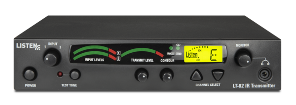 LISTENIR 1-CHANNEL TRANSMITTER WITH MONO OR STEREO MODE / TRANSMITS AUDIO SIGNAL TO LA-140 EMITTERS