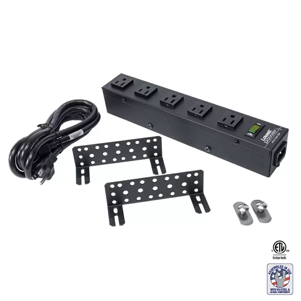 COMPACT POWER STRIP-15A, 5 OUTLETS, 6FT CORD