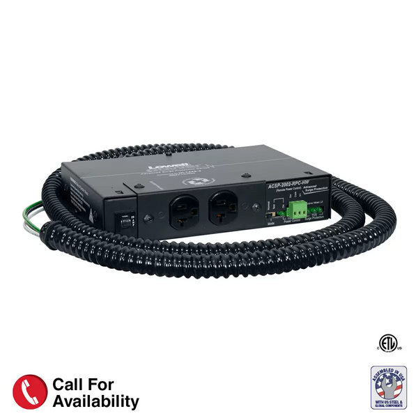 COMPACT SURGE SUPPRESSOR-20A, 2 OUTLETS, REMOTE POWER CONTROL, HARDWIRED