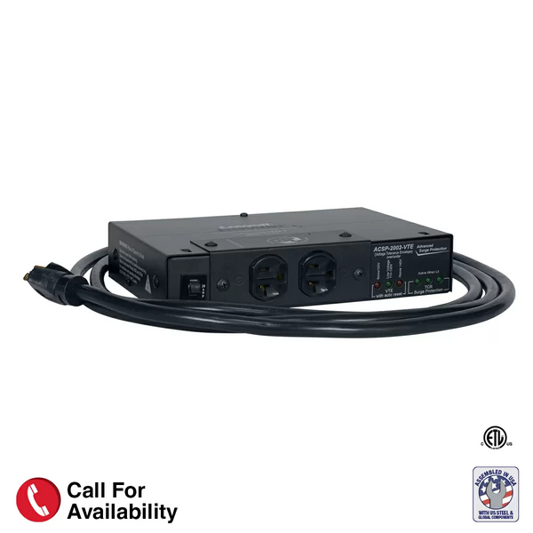 COMPACT SURGE SUPPRESSOR-20A, 2 OUTLETS, OVER/UNDER PROTECTION, ATTACHED CORD